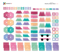 De Kinderwinkel - Connetix Magnetic Tiles 202 Pastel Mega Pack