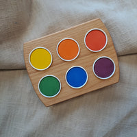 De Kinderwinkel Grennn Waterverf houder + 6 kleuren verf