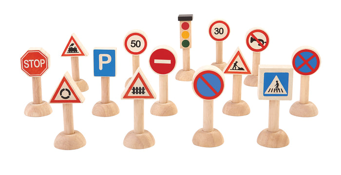 De Kinderwinkel Plan Toys Set Verkeersborden