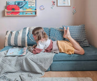 De Kinderwinkel - Funzy Play Sofa Velours Blauw