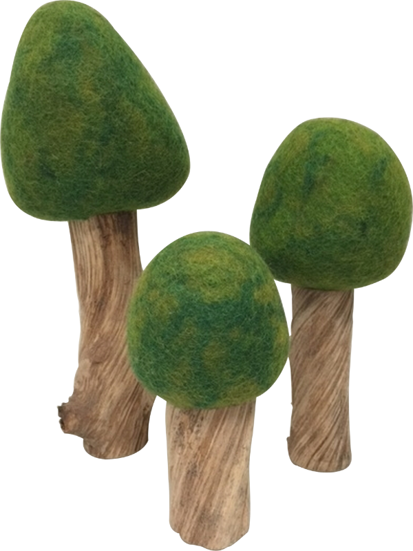 De Kinderwinkel Papoose Toys Bomen set zomer