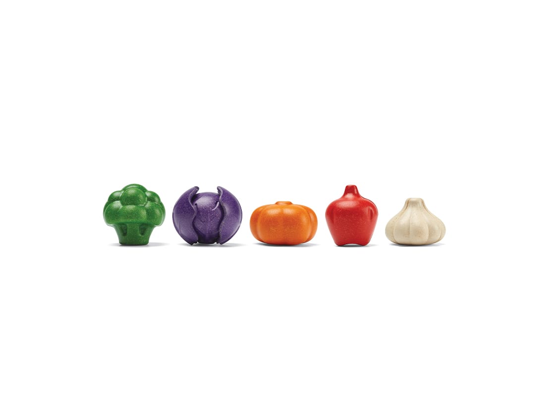 De Kinderwinkel Plan Toys 5-kleuren groenten Set