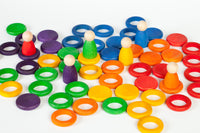 De Kinderwinkel Grapat 60-delige set nins, ringen en munten