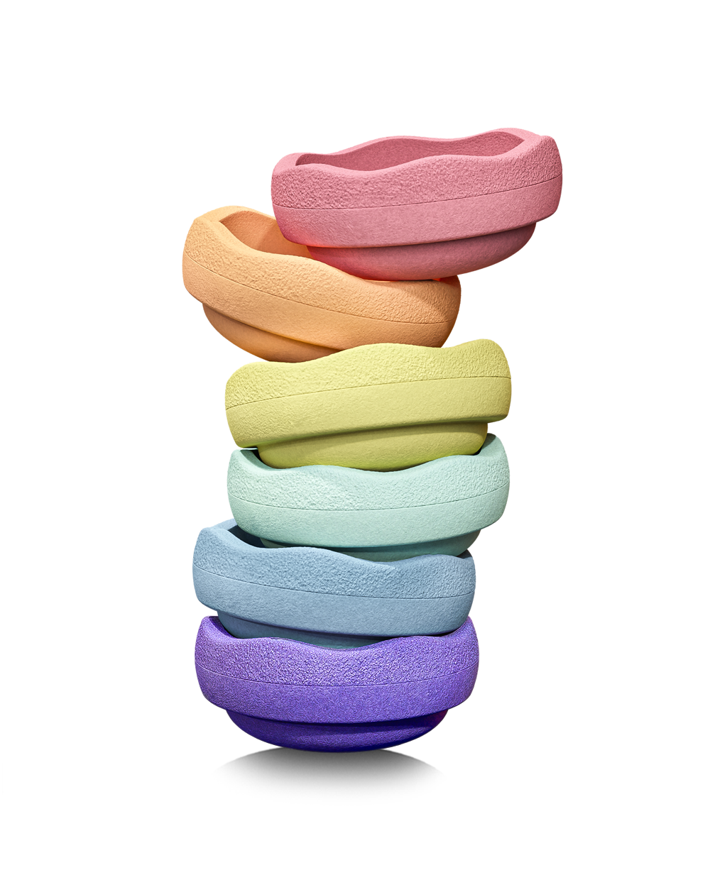 De Kinderwinkel Stapelstein Pastel Rainbow 6 stuks