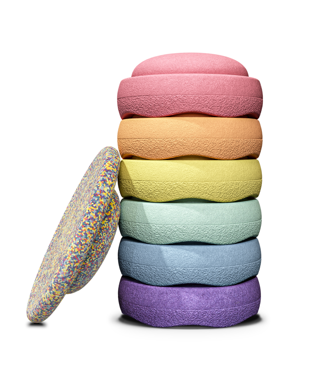 De Kinderwinkel Stapelstein RAINBOW | Set Pastel | 6+1