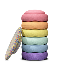 De Kinderwinkel Stapelstein RAINBOW | Set Pastel | 6+1