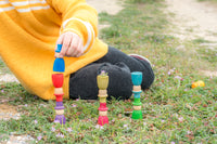 Grapat 12 Wizards Houten Popjes: regenboogkleuren