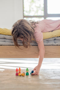 Grapat 6 Tomtens Houten Kabouters: regenboogkleuren