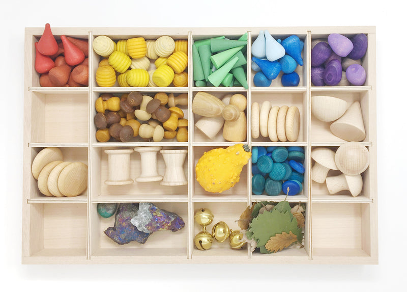 Grapat - Houten Sorteerbak Tinker Tray: Natuur hout