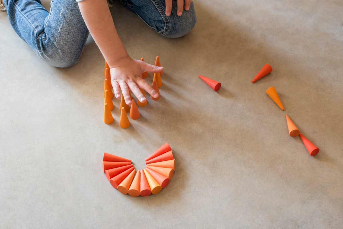 Grapat Mandala Kegel Oranje: open ended play