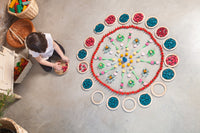 Grapat Mandala Munten Blauw 36 stuks