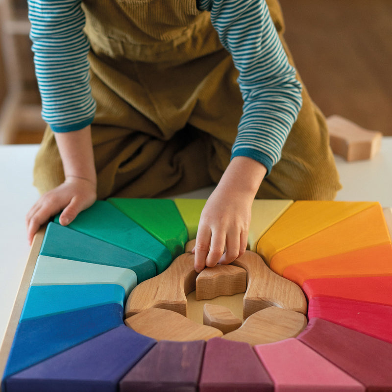 De Kinderwinkel - Grimm's Bouwspel Regenboog Leeuw