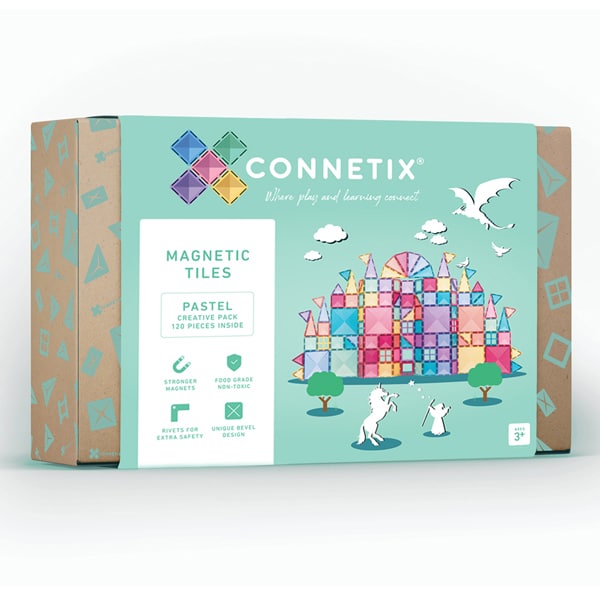 De Kinderwinkel Connetix Magnetic Tiles Pastel Creative Pack 120 stuks