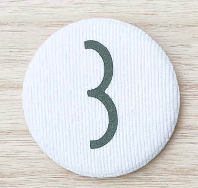 De Kinderwinkel - Liezelijn Cijferbuttons (3-6) Olijf