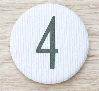 De Kinderwinkel - Liezelijn Cijferbuttons (3-6) Olijf