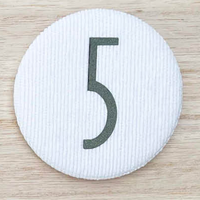 De Kinderwinkel - Liezelijn Cijferbuttons (3-6) Olijf