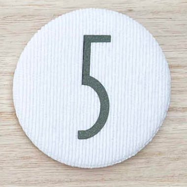 De Kinderwinkel - Liezelijn Cijferbuttons (3-6) Olijf