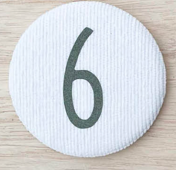 De Kinderwinkel - Liezelijn Cijferbuttons (3-6) Olijf
