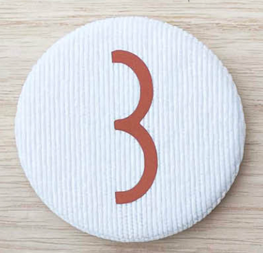 De Kinderwinkel - Liezelijn Cijferbuttons (3-6) Koper