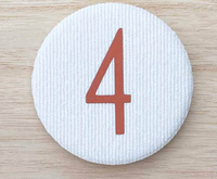 De Kinderwinkel - Liezelijn Cijferbuttons (3-6) Koper