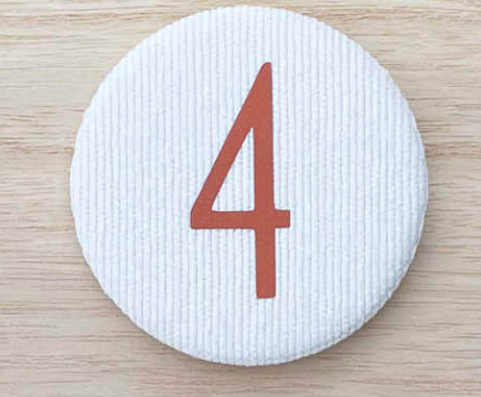 De Kinderwinkel - Liezelijn Cijferbuttons (3-6) Koper