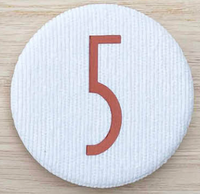 De Kinderwinkel - Liezelijn Cijferbuttons (3-6) Koper