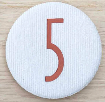De Kinderwinkel - Liezelijn Cijferbuttons (3-6) Koper