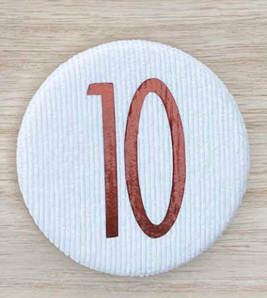De Kinderwinkel - Kopie van Liezelijn Cijferbuttons (7-10) Koper