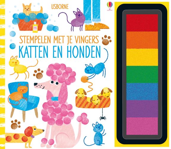 De Kinderwinkel - Stempelen met je vingers: Katten en Honden