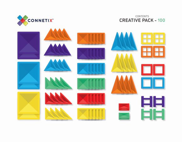 De Kinderwinkel Connetix Magnetic Tiles 100 stuks