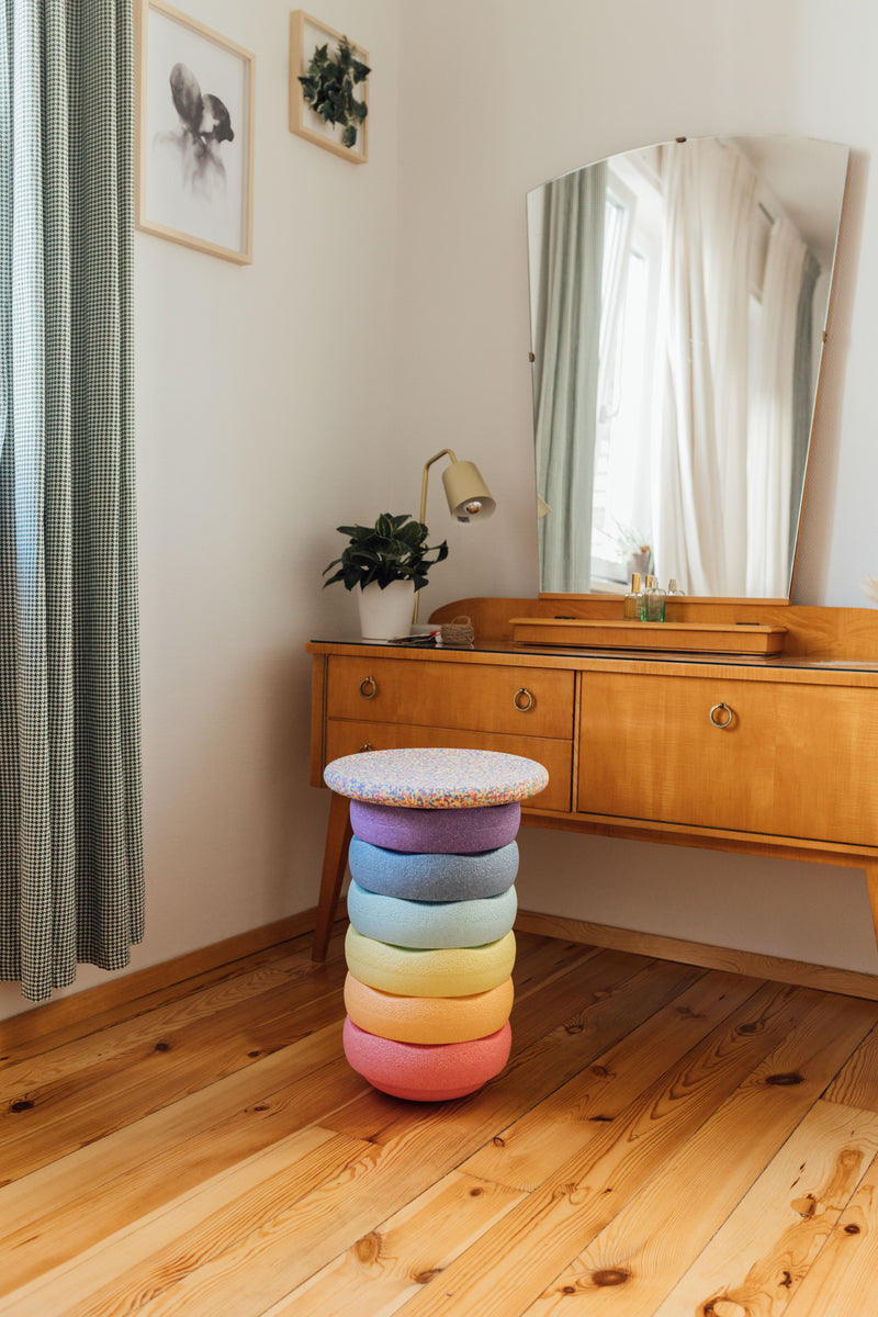De Kinderwinkel Stapelstein RAINBOW | Set Pastel | 6+1